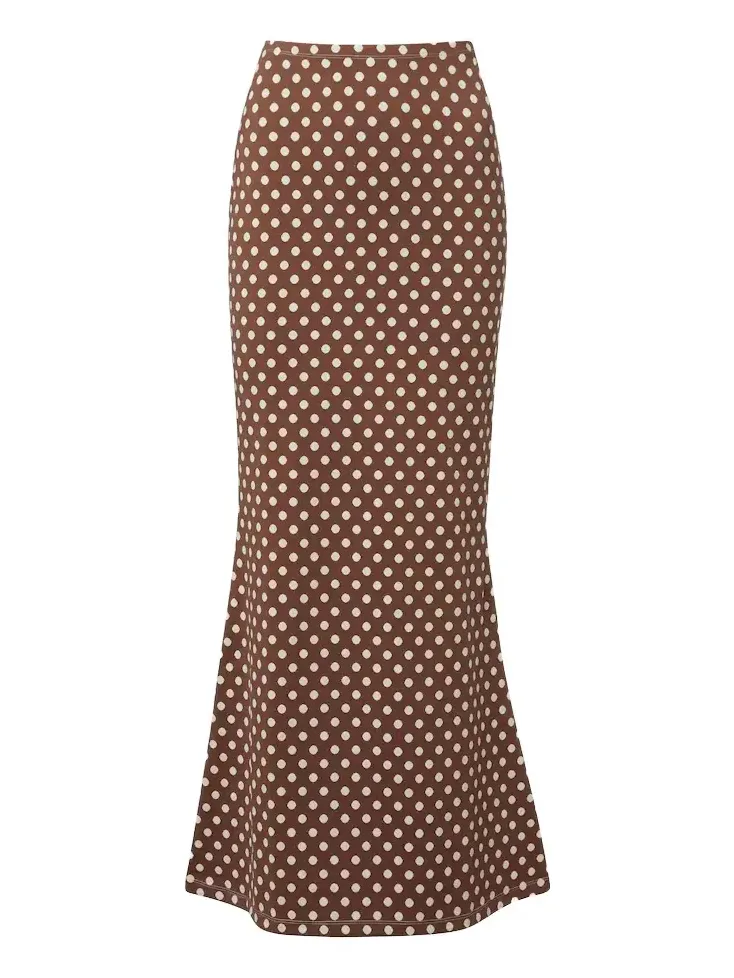 Natalia polka-dot maxi skirt