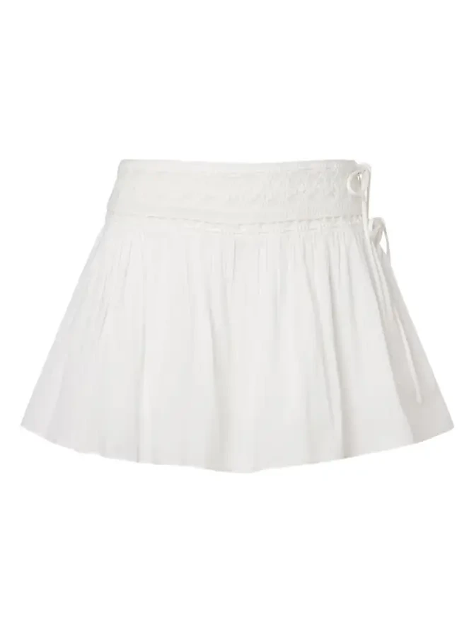 Danielle lace-trimmed cotton skort Danielle lace-trimmed cotton skort