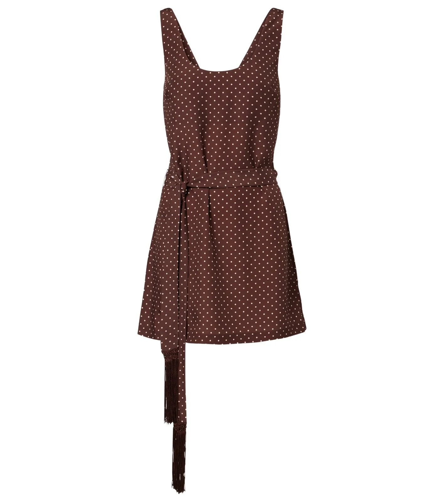 Evie belted polka-dot minidress Evie belted polka-dot minidress