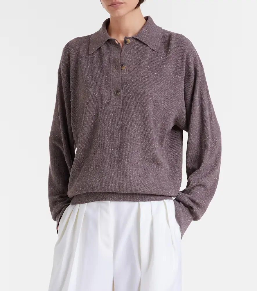Calvin Klein Collection Helga silk polo sweater | Thumbnail 6 Calvin Klein Collection Helga silk polo sweater | Thumbnail 6