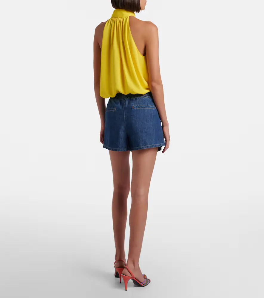 Valentino Garavani VGold denim shorts | Thumbnail 4 Valentino Garavani VGold denim shorts | Thumbnail 4