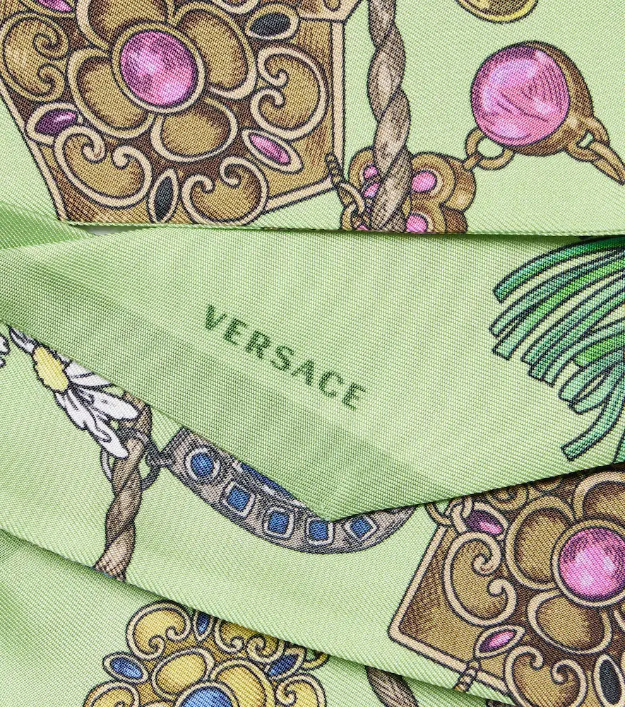 Versace Floral silk twill scarf | Thumbnail 3