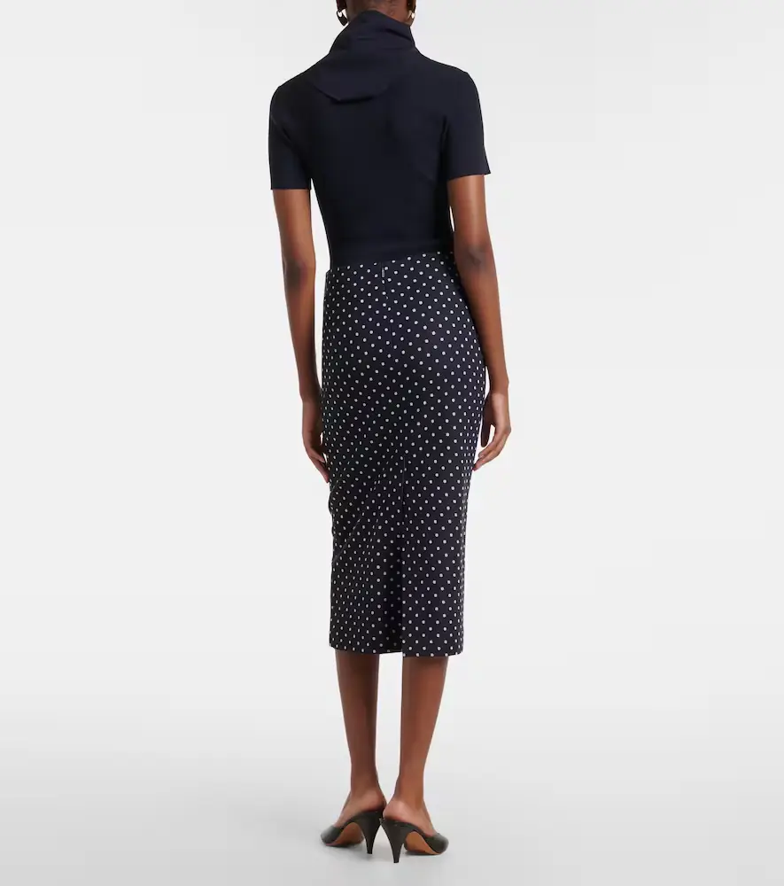 Max Mara Polka-dot jersey midi skirt | Thumbnail 4 Max Mara Polka-dot jersey midi skirt | Thumbnail 4