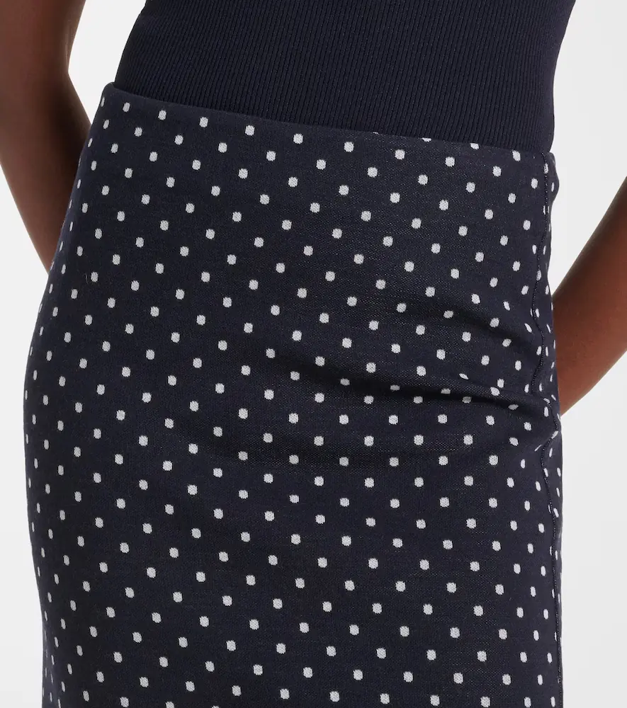 Max Mara Polka-dot jersey midi skirt | Thumbnail 5 Max Mara Polka-dot jersey midi skirt | Thumbnail 5