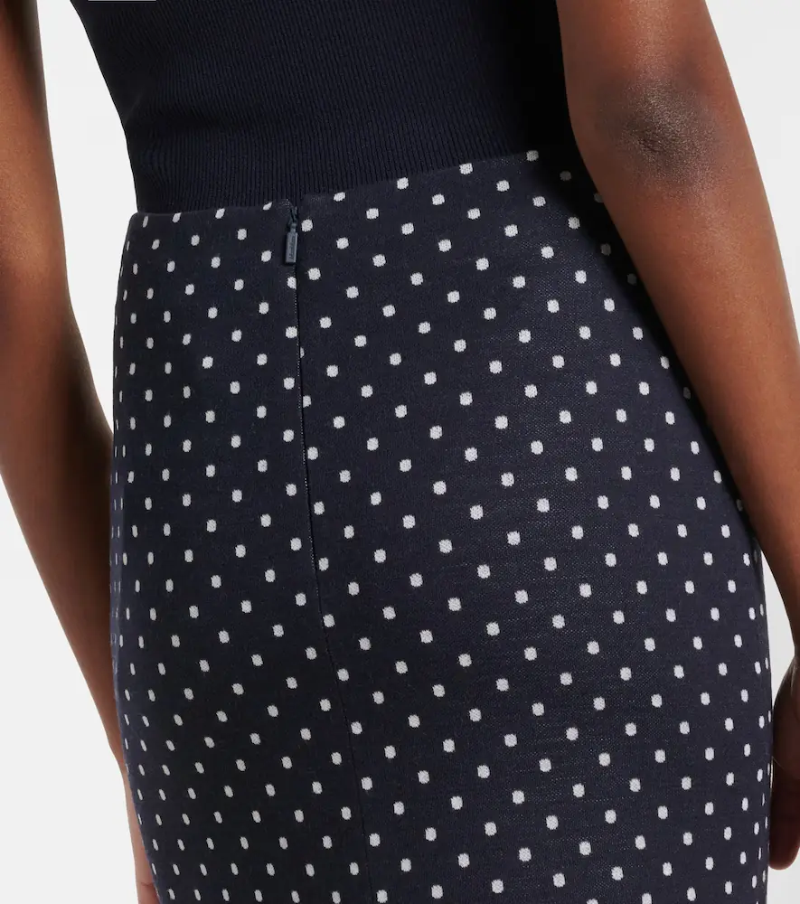 Max Mara Polka-dot jersey midi skirt | Thumbnail 6 Max Mara Polka-dot jersey midi skirt | Thumbnail 6