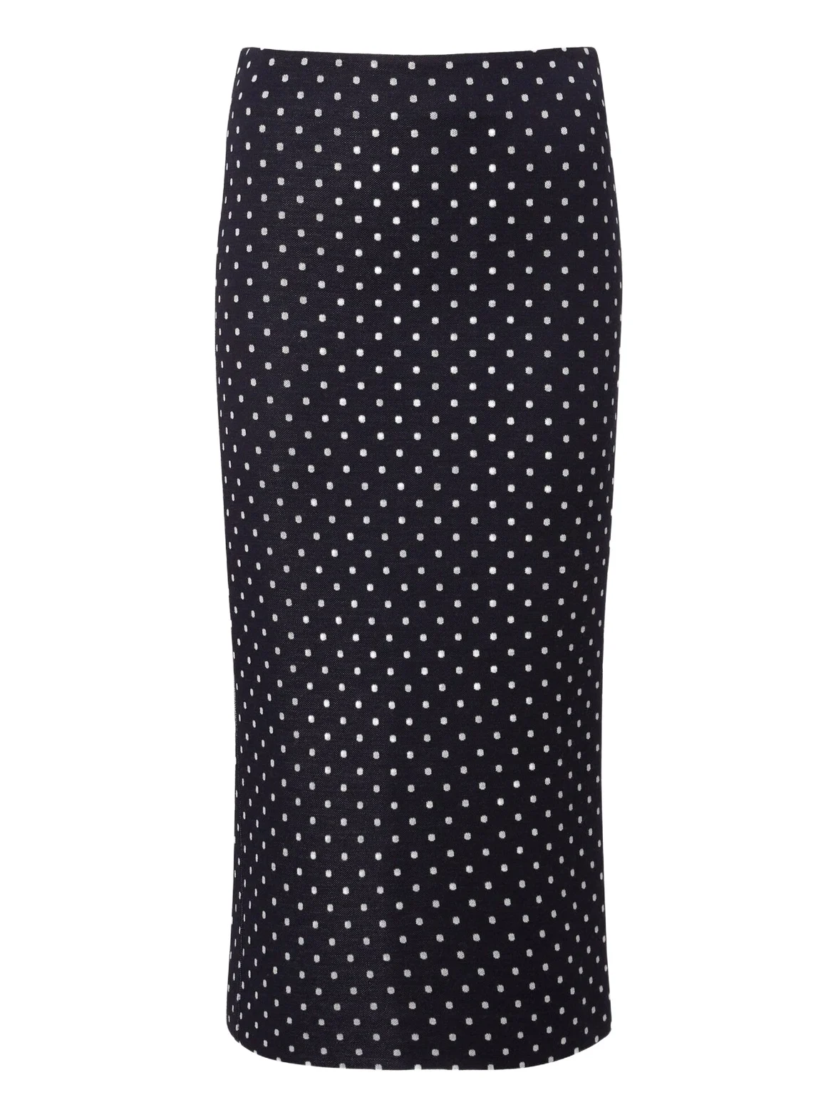 Max Mara Polka-dot jersey midi skirt