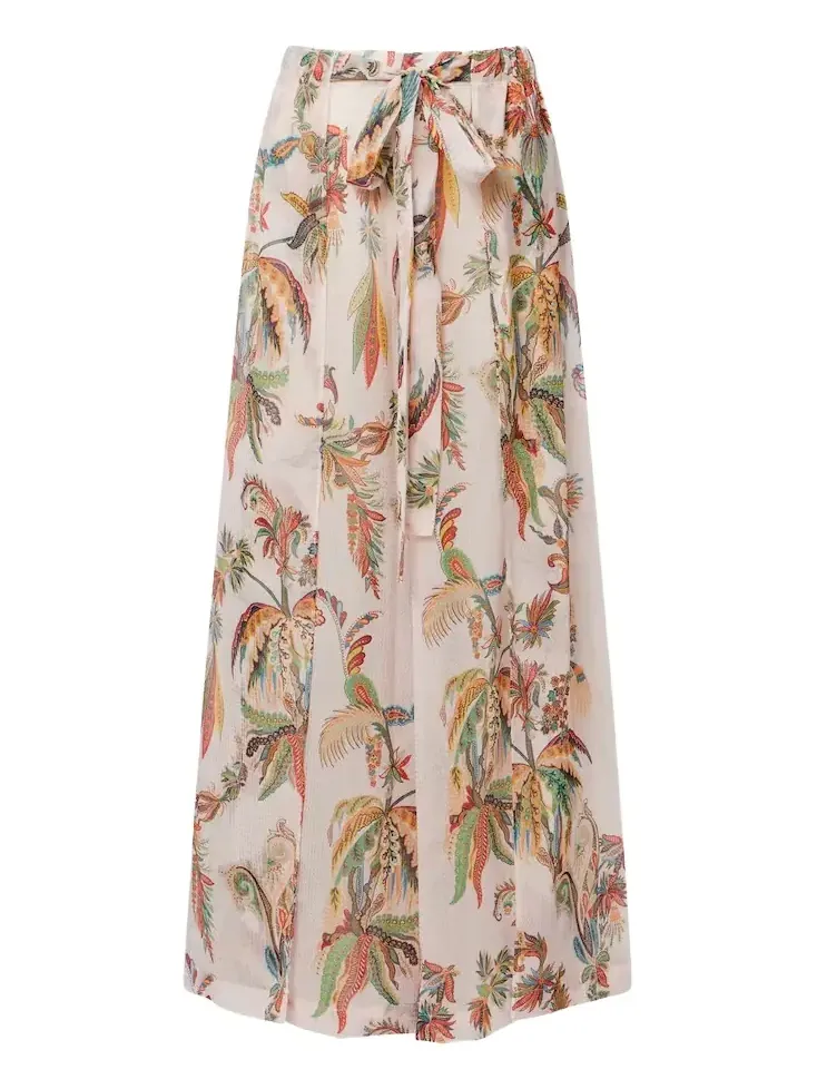 Printed maxi skirt