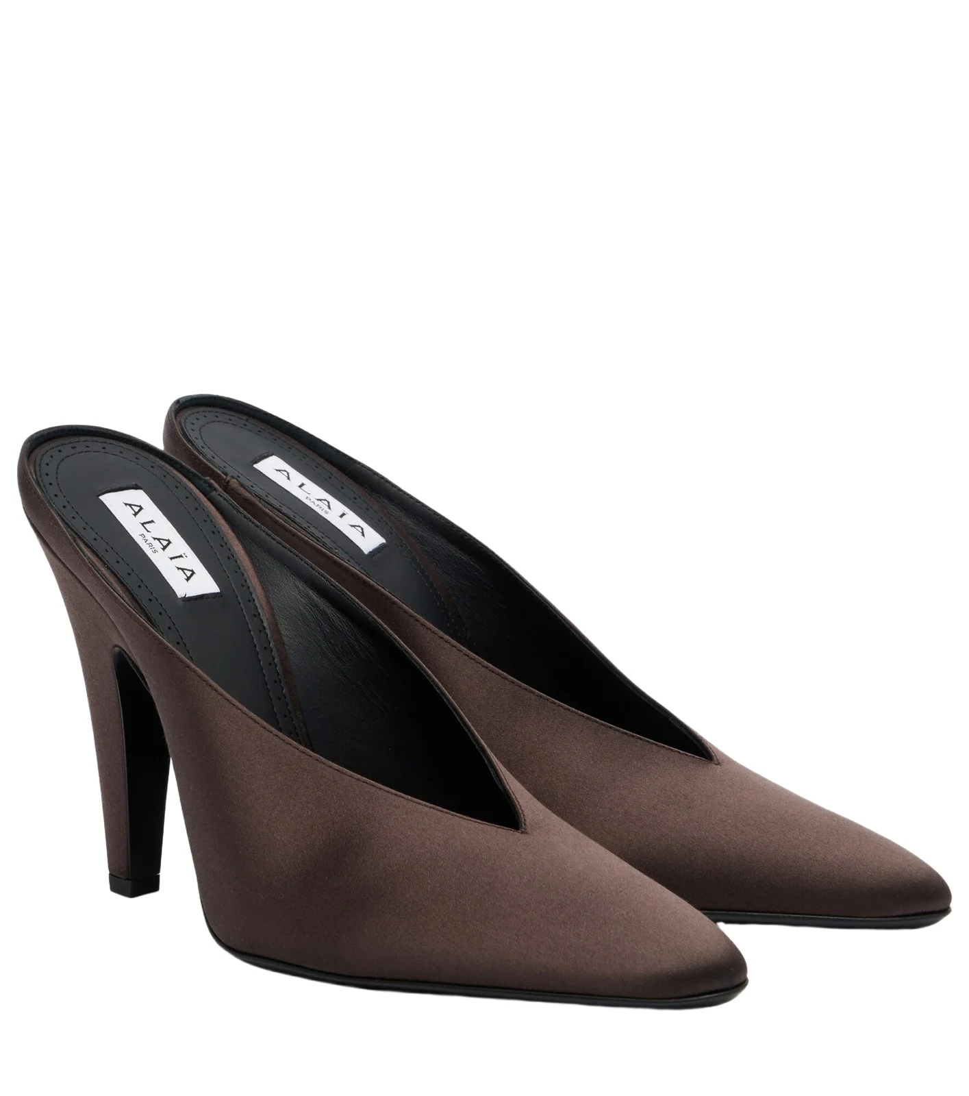 Alaïa Alaïa Cone satin mules