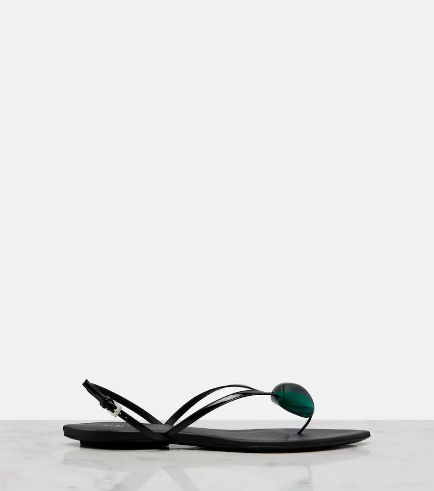 Alaïa Alaïa Embellished patent leather thong sandals | Thumbnail 4 Alaïa Alaïa Embellished patent leather thong sandals | Thumbnail 4