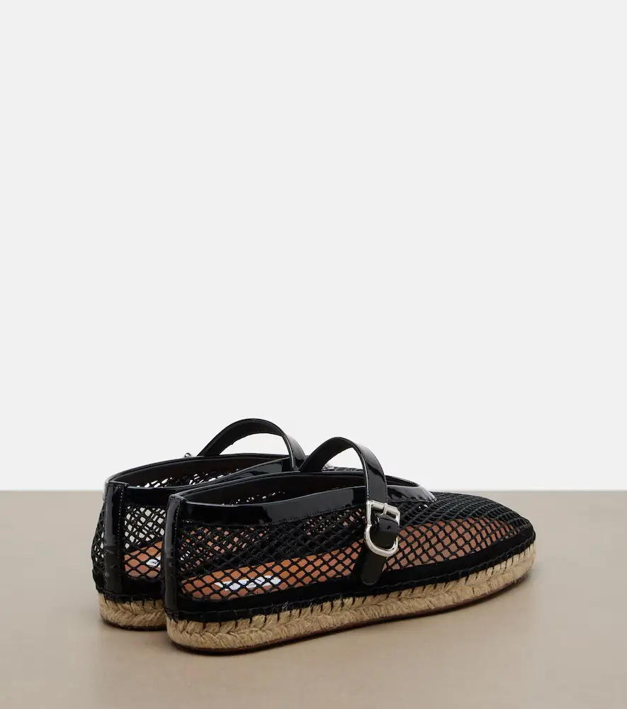 Alaïa Alaïa Fishnet leather-trimmed espadrilles | Thumbnail 2 Alaïa Alaïa Fishnet leather-trimmed espadrilles | Thumbnail 2
