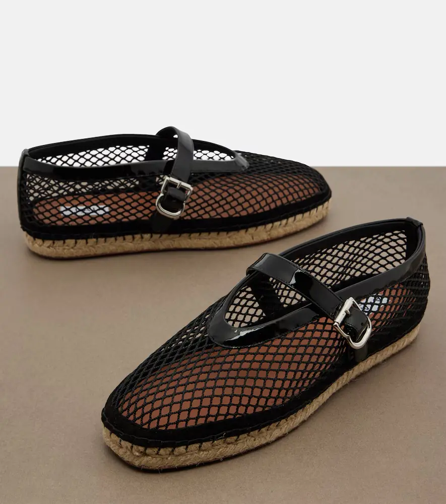 Alaïa Alaïa Fishnet leather-trimmed espadrilles | Thumbnail 4 Alaïa Alaïa Fishnet leather-trimmed espadrilles | Thumbnail 4