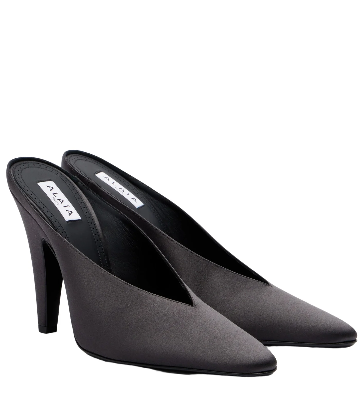 Alaïa Alaïa Cone satin mules