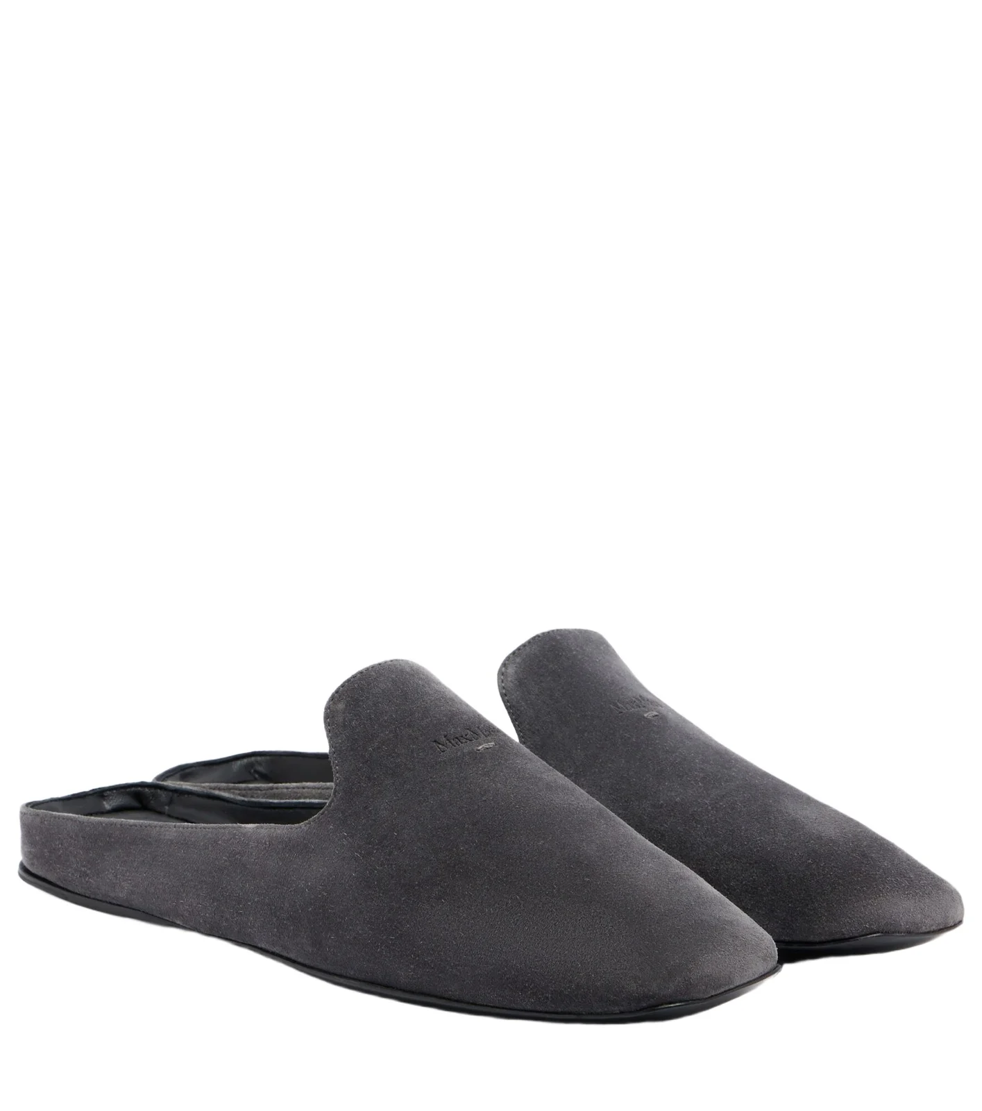 Max Mara Logo suede mules