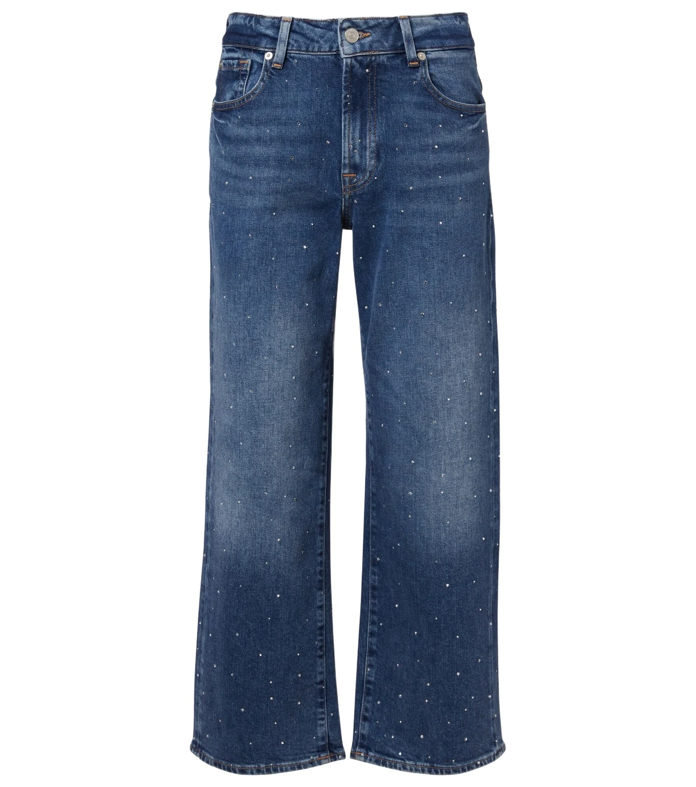 Stovepipe embellished straight jeans Stovepipe embellished straight jeans