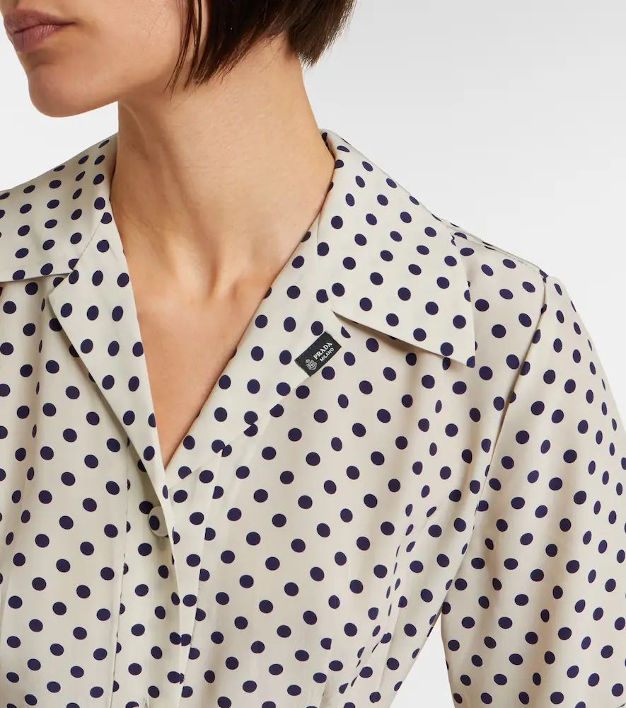Prada Polka-dot silk shirt dress | Thumbnail 4 Prada Polka-dot silk shirt dress | Thumbnail 4