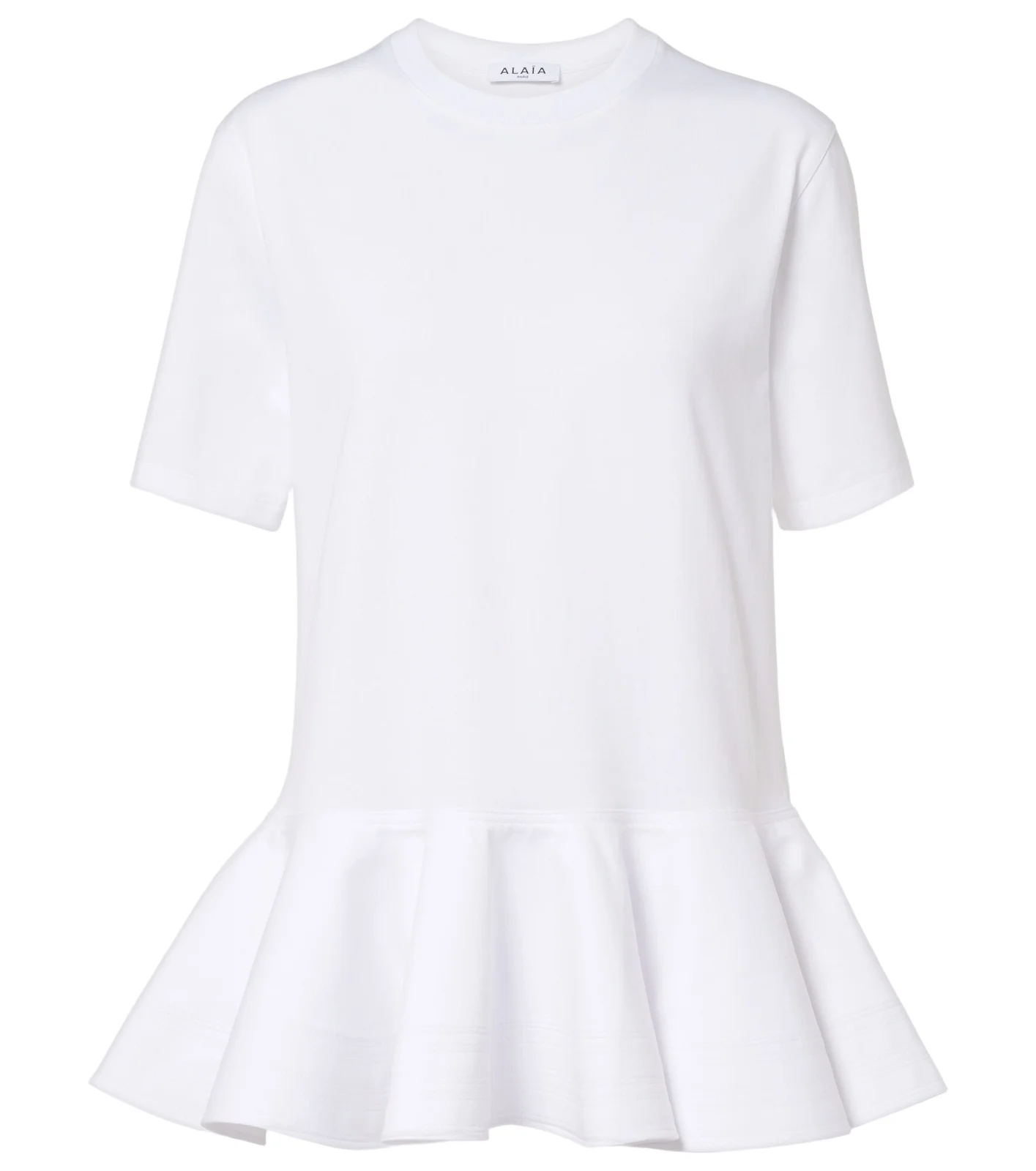 Alaïa Alaïa Peplum cotton jersey T-shirt