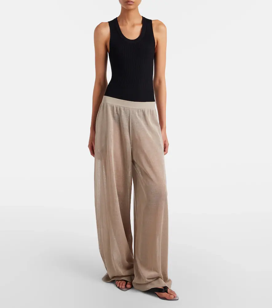 ALAÏA Linen and silk wide-leg pants | Thumbnail 3 ALAÏA Linen and silk wide-leg pants | Thumbnail 3