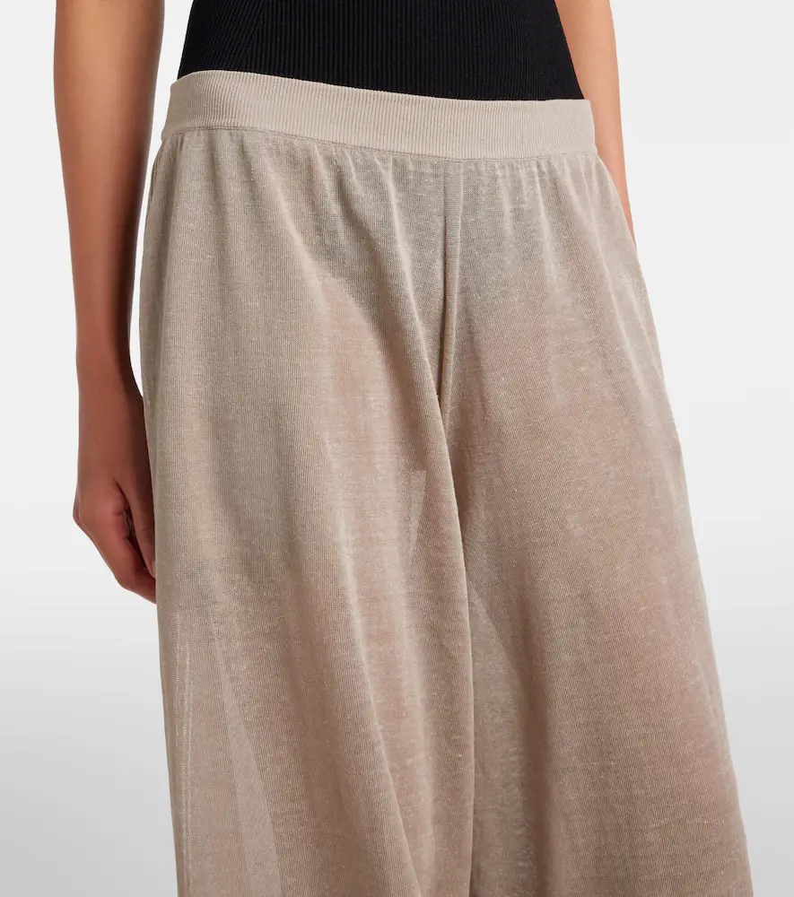 ALAÏA Linen and silk wide-leg pants | Thumbnail 4 ALAÏA Linen and silk wide-leg pants | Thumbnail 4