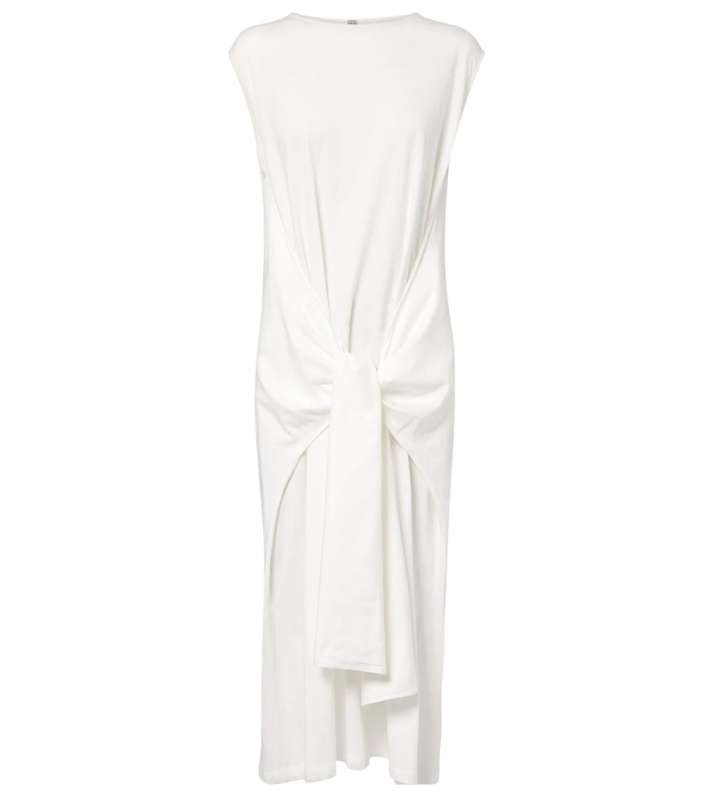 Gathered cotton jersey midi dress Gathered cotton jersey midi dress
