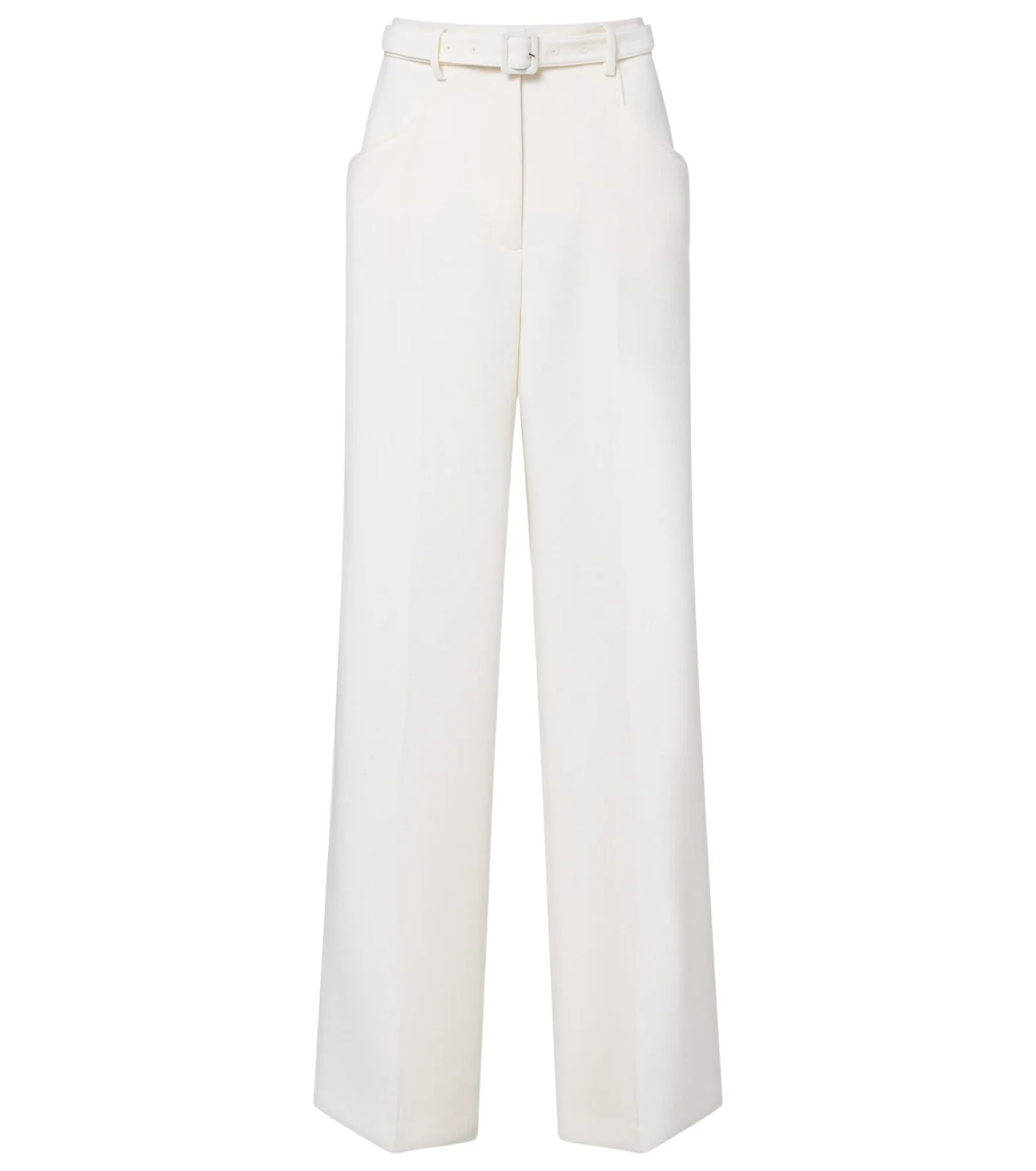 Norman belted virgin wool wide-leg pants Norman belted virgin wool wide-leg pants