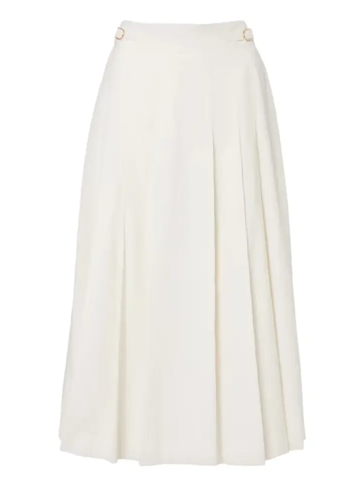 Wesley pleated cotton corduroy midi skirt Wesley pleated cotton corduroy midi skirt