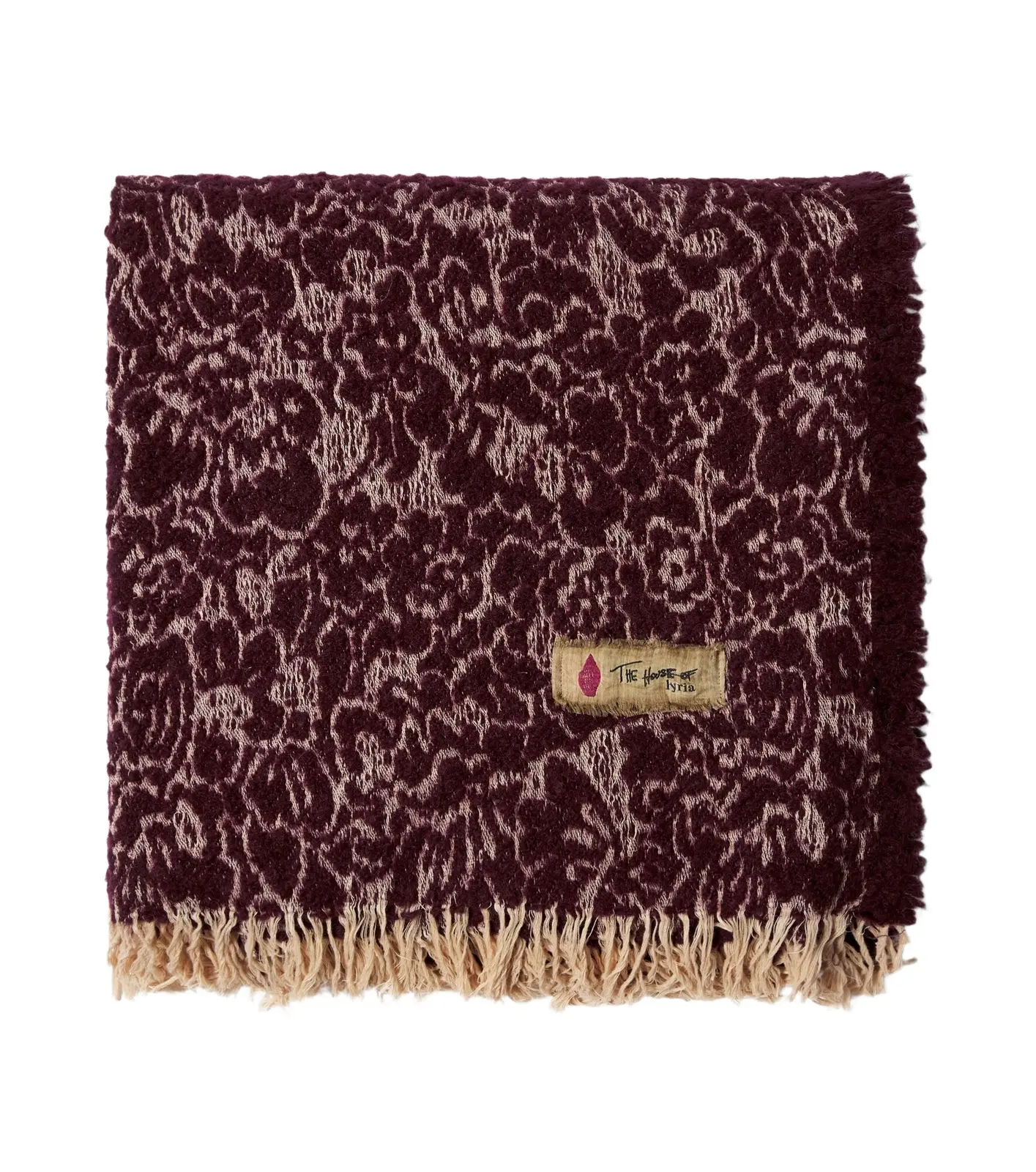 The House of Lyria Malghe wool and cotton-blend throw