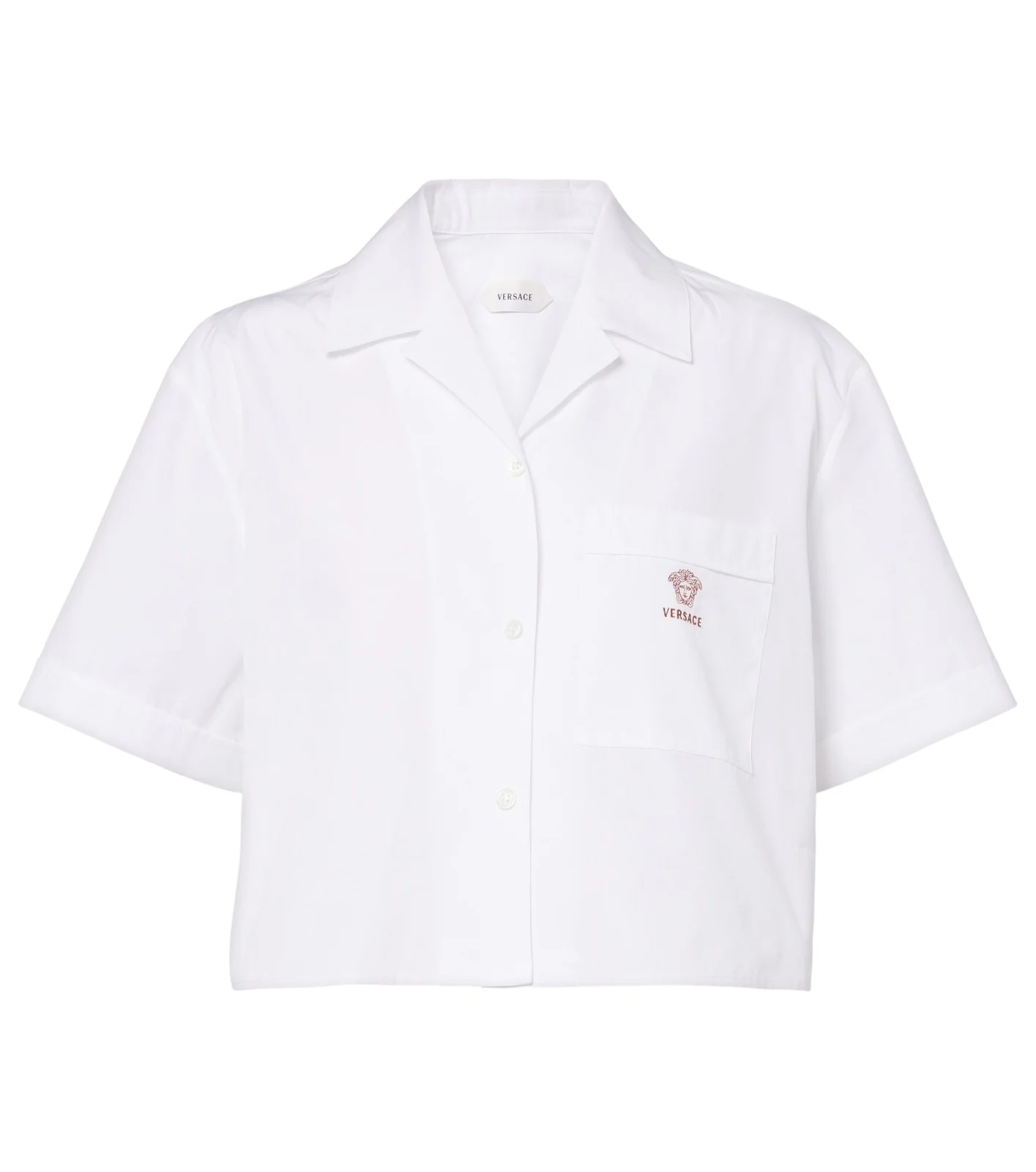 Cropped cotton poplin shirt Cropped cotton poplin shirt