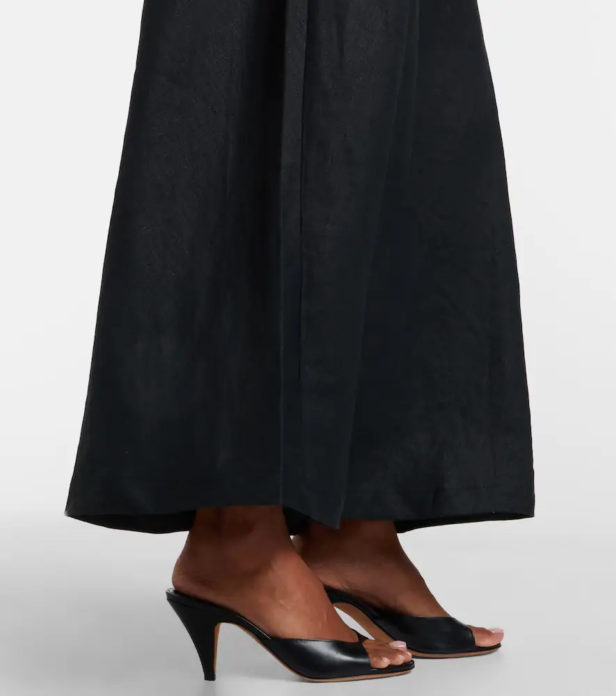 Faithfull Sius asymmetric linen midi dress | Thumbnail 4