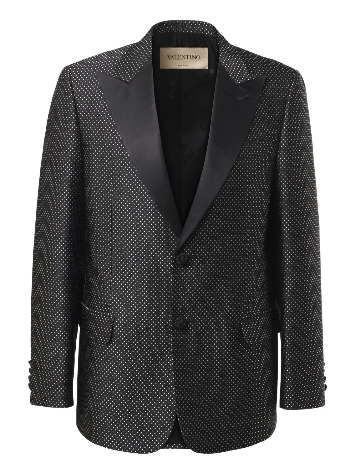 Valentino Garavani Polka-dot jacquard tuxedo jacket