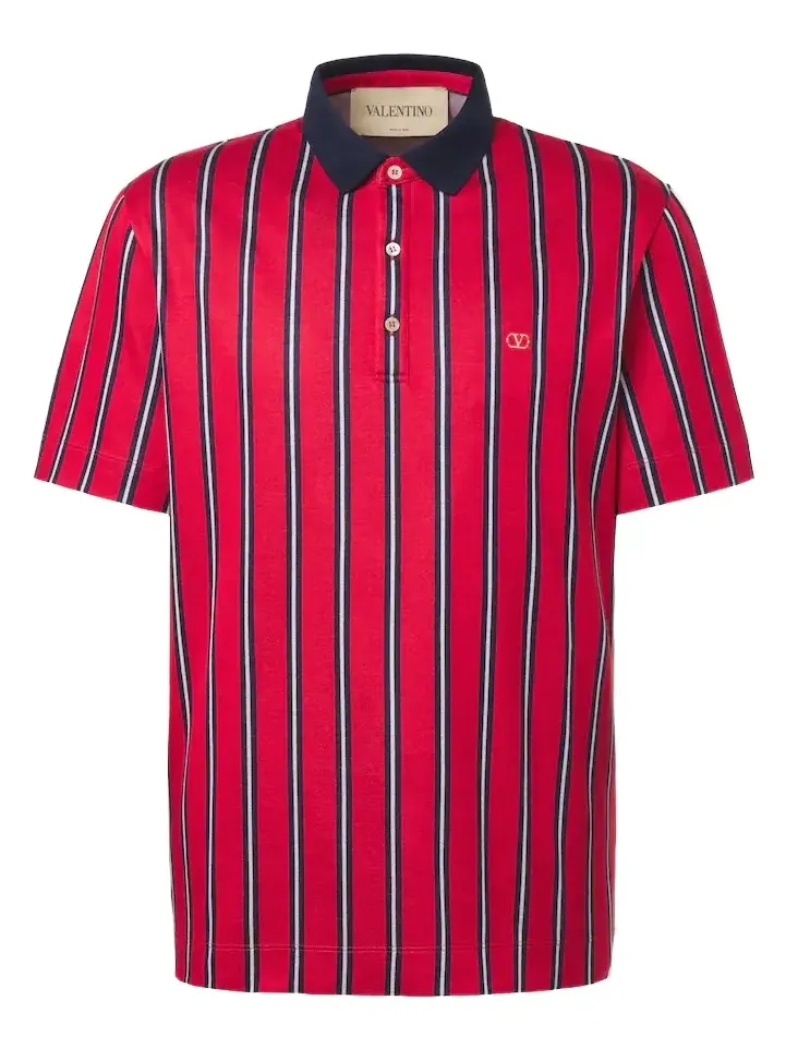 Valentino Garavani VLogo striped polo shirt