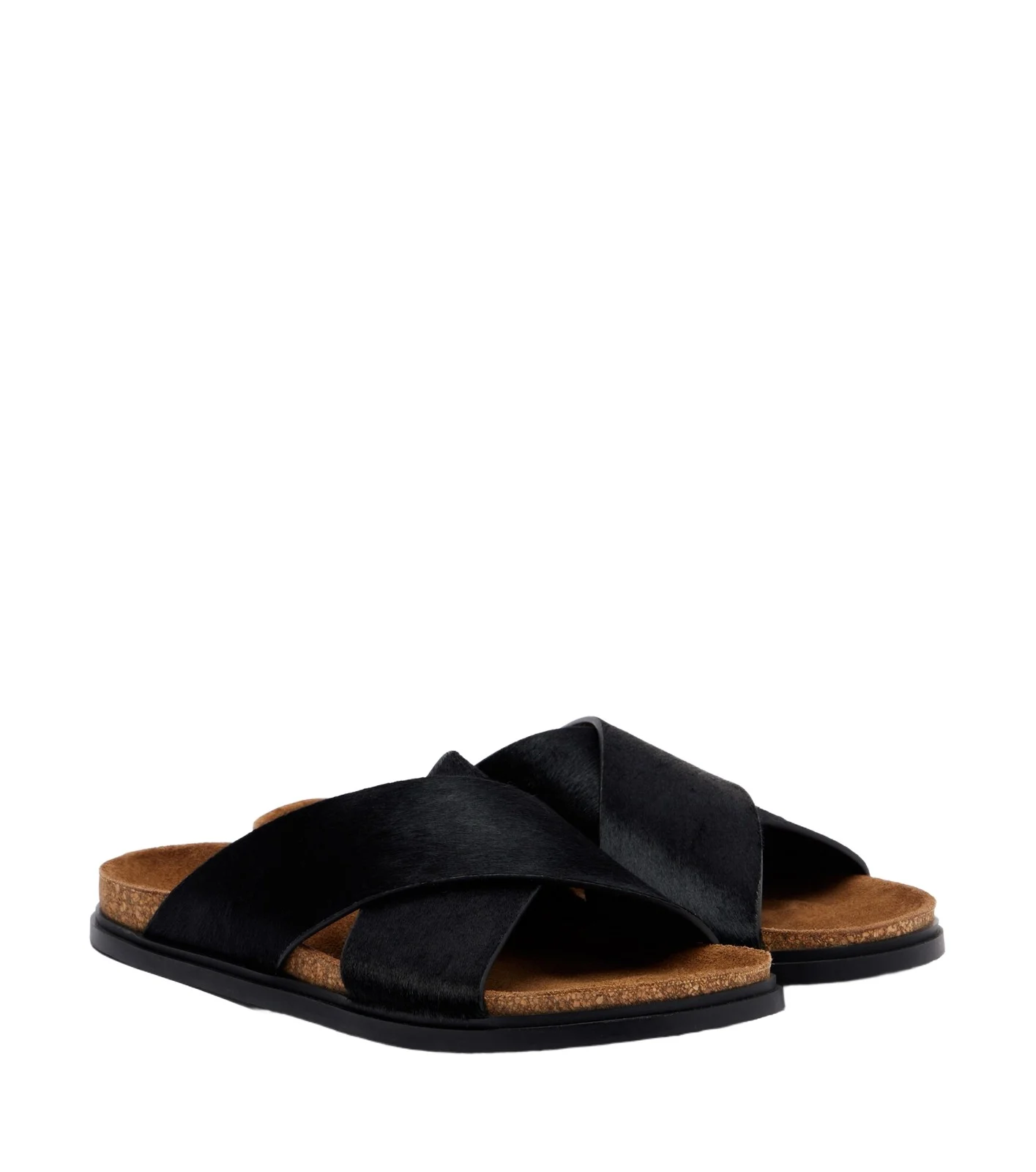 Cross calf hair sandals Cross calf hair sandals