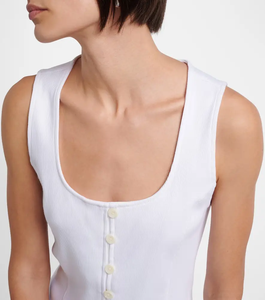 Veronica Beard Quenby ribbed-knit cotton-blend top | Thumbnail 2 Veronica Beard Quenby ribbed-knit cotton-blend top | Thumbnail 2