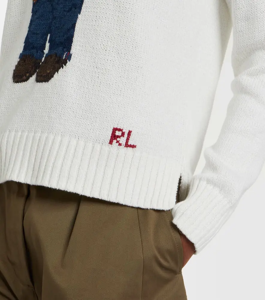 Polo Ralph Lauren Polo Bear intarsia linen and cotton sweater | Thumbnail 4 Polo Ralph Lauren Polo Bear intarsia linen and cotton sweater | Thumbnail 4