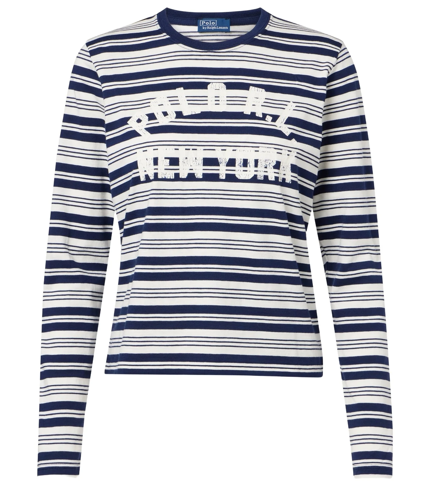 Printed striped cotton T-shirt Printed striped cotton T-shirt