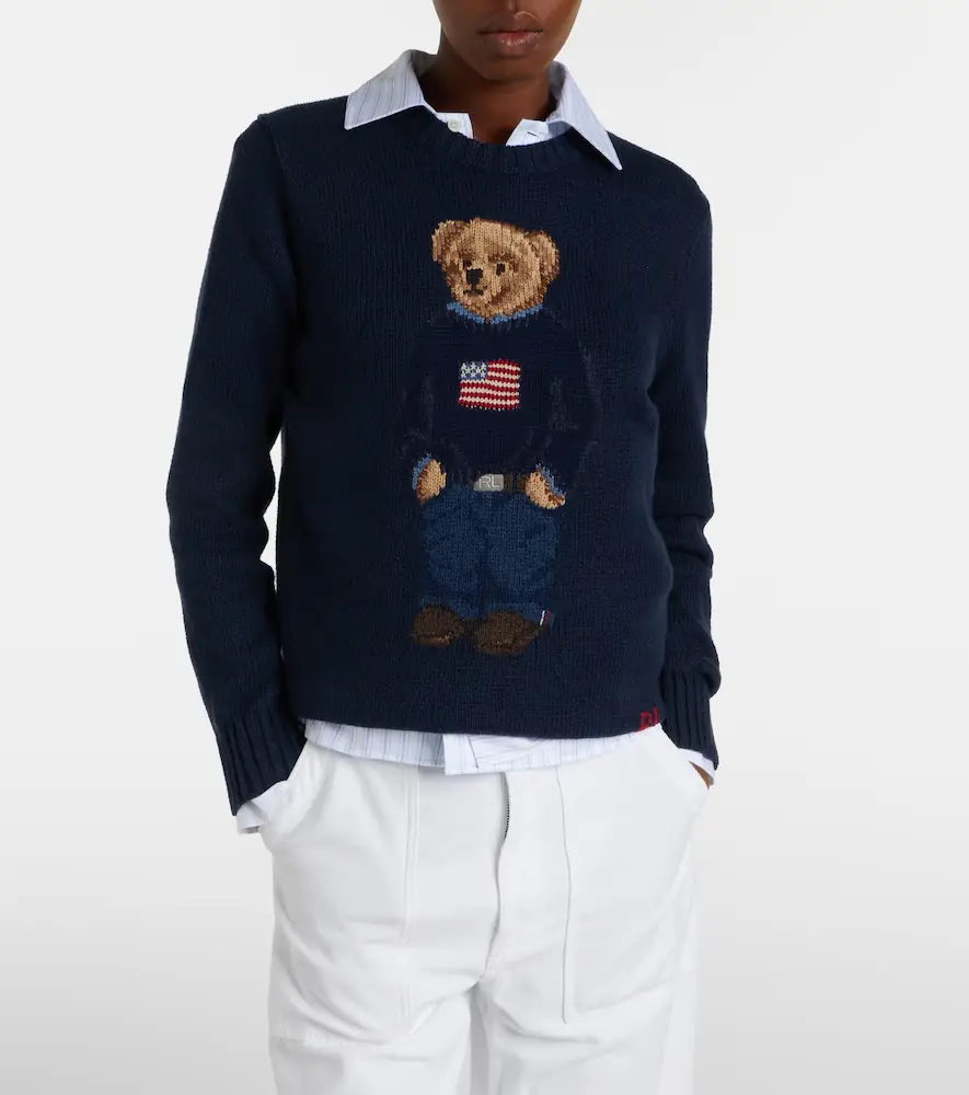 Polo Ralph Lauren Polo Bear intarsia cotton and linen sweater | Thumbnail 4 Polo Ralph Lauren Polo Bear intarsia cotton and linen sweater | Thumbnail 4