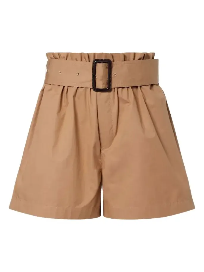 Belted cotton shorts Belted cotton shorts