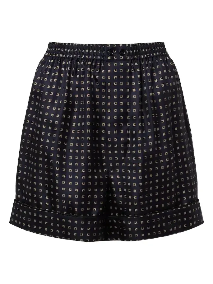 Printed silk shorts Printed silk shorts