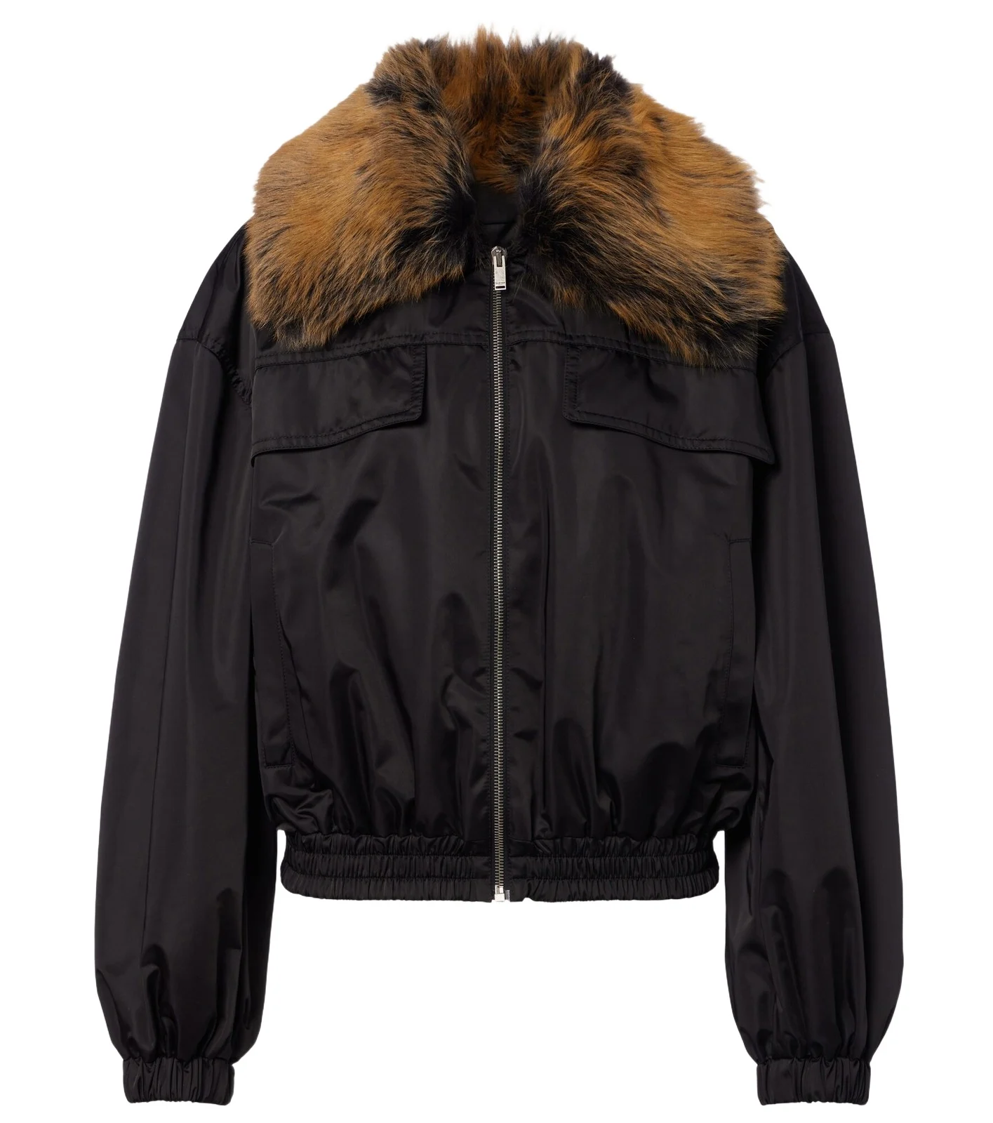 Saint Laurent Shearling-trimmed blouson jacket