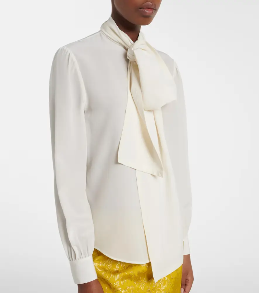 Saint Laurent Tie-neck silk blouse | Thumbnail 2 Saint Laurent Tie-neck silk blouse | Thumbnail 2