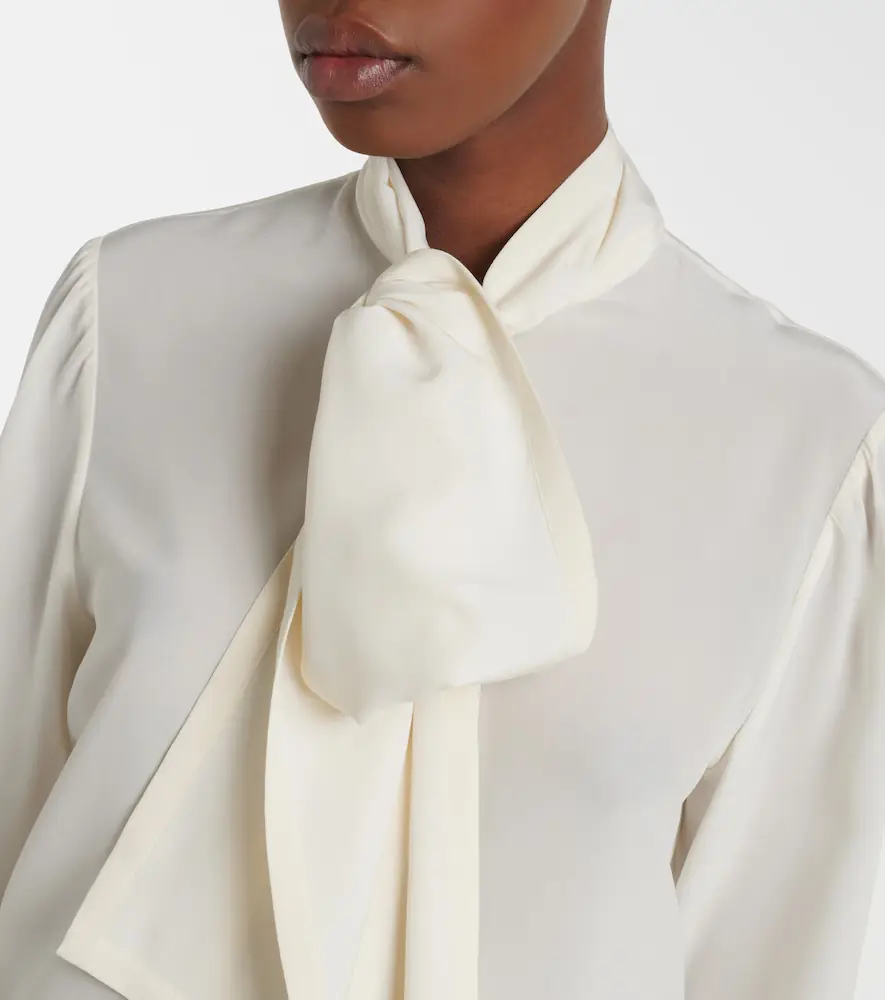 Saint Laurent Tie-neck silk blouse | Thumbnail 4 Saint Laurent Tie-neck silk blouse | Thumbnail 4
