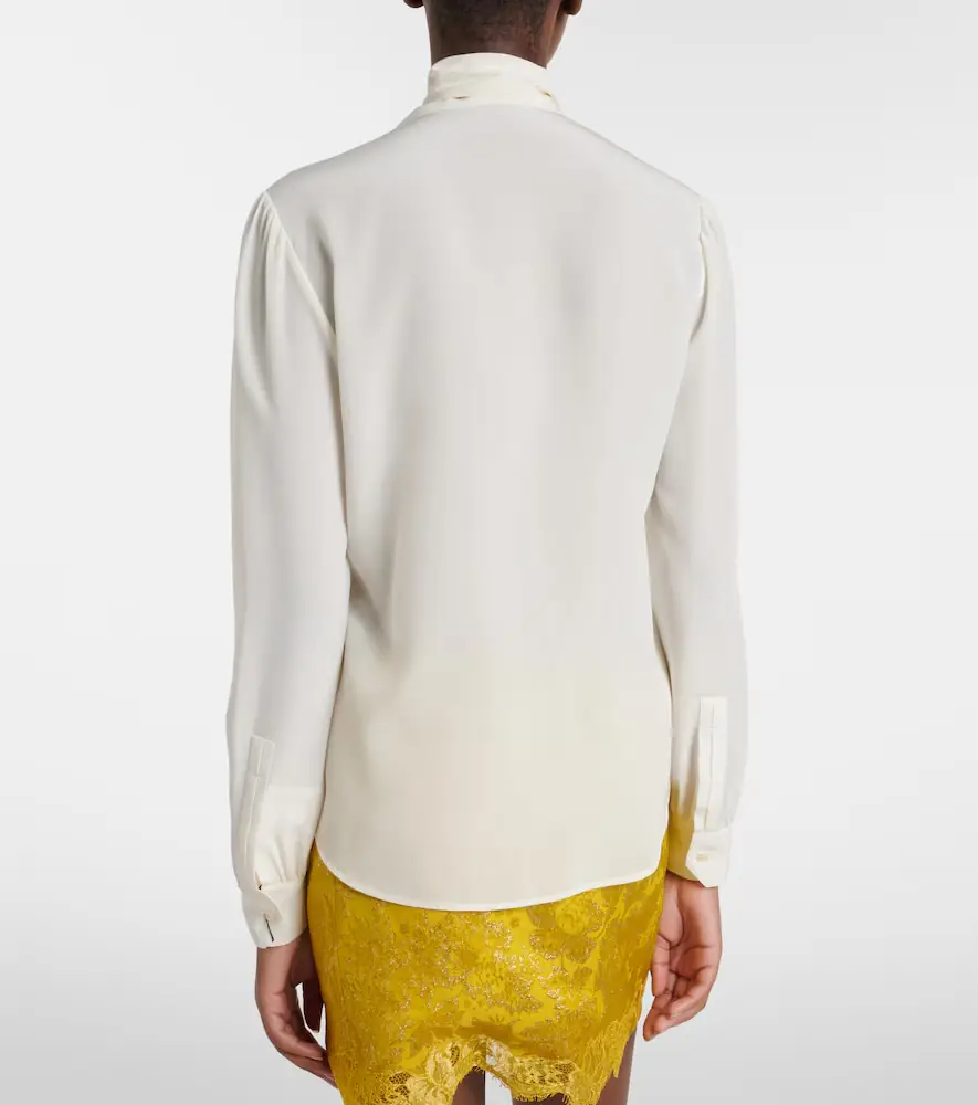 Saint Laurent Tie-neck silk blouse | Thumbnail 7 Saint Laurent Tie-neck silk blouse | Thumbnail 7