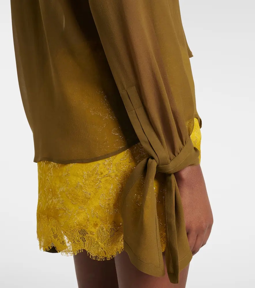 Saint Laurent Tie-neck silk blouse | Thumbnail 6