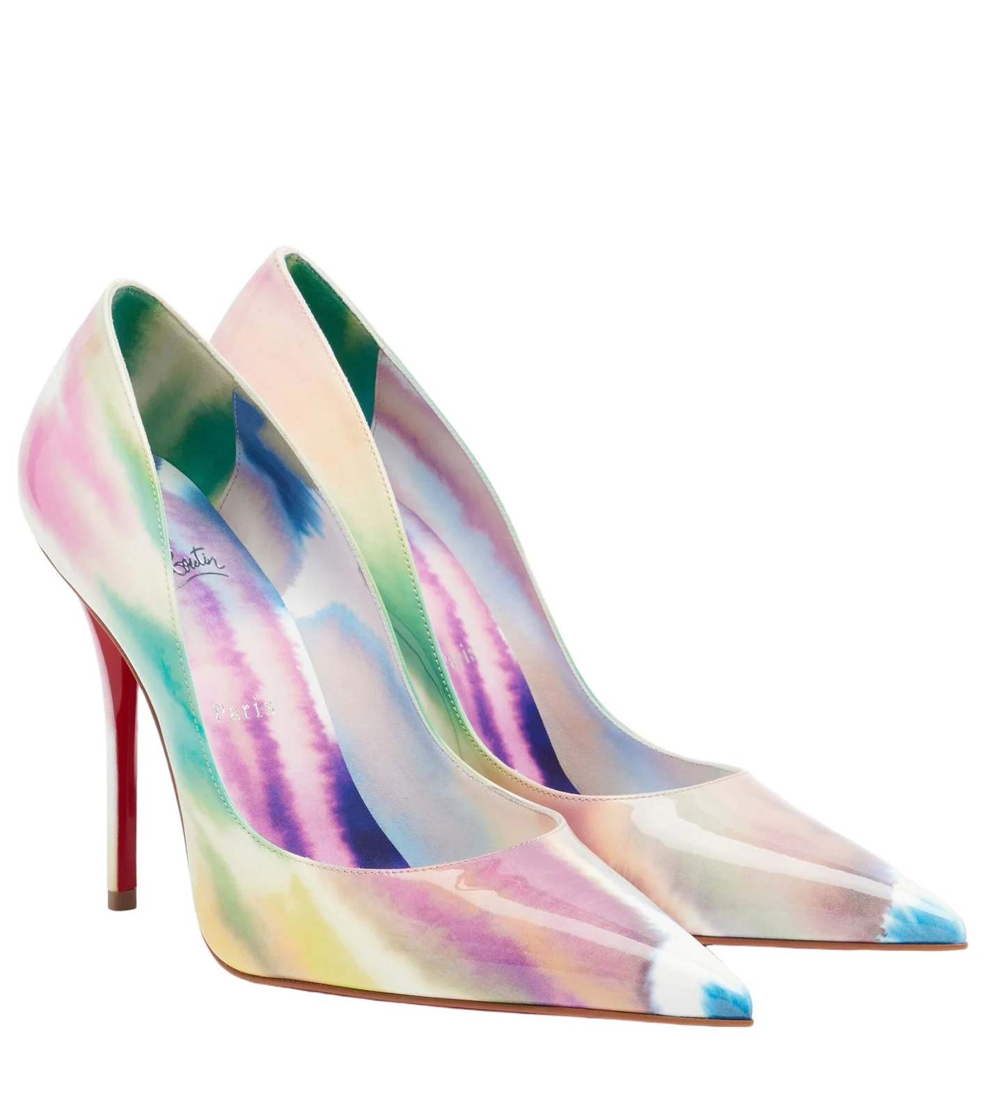 Miss Z printed patent leather pumps