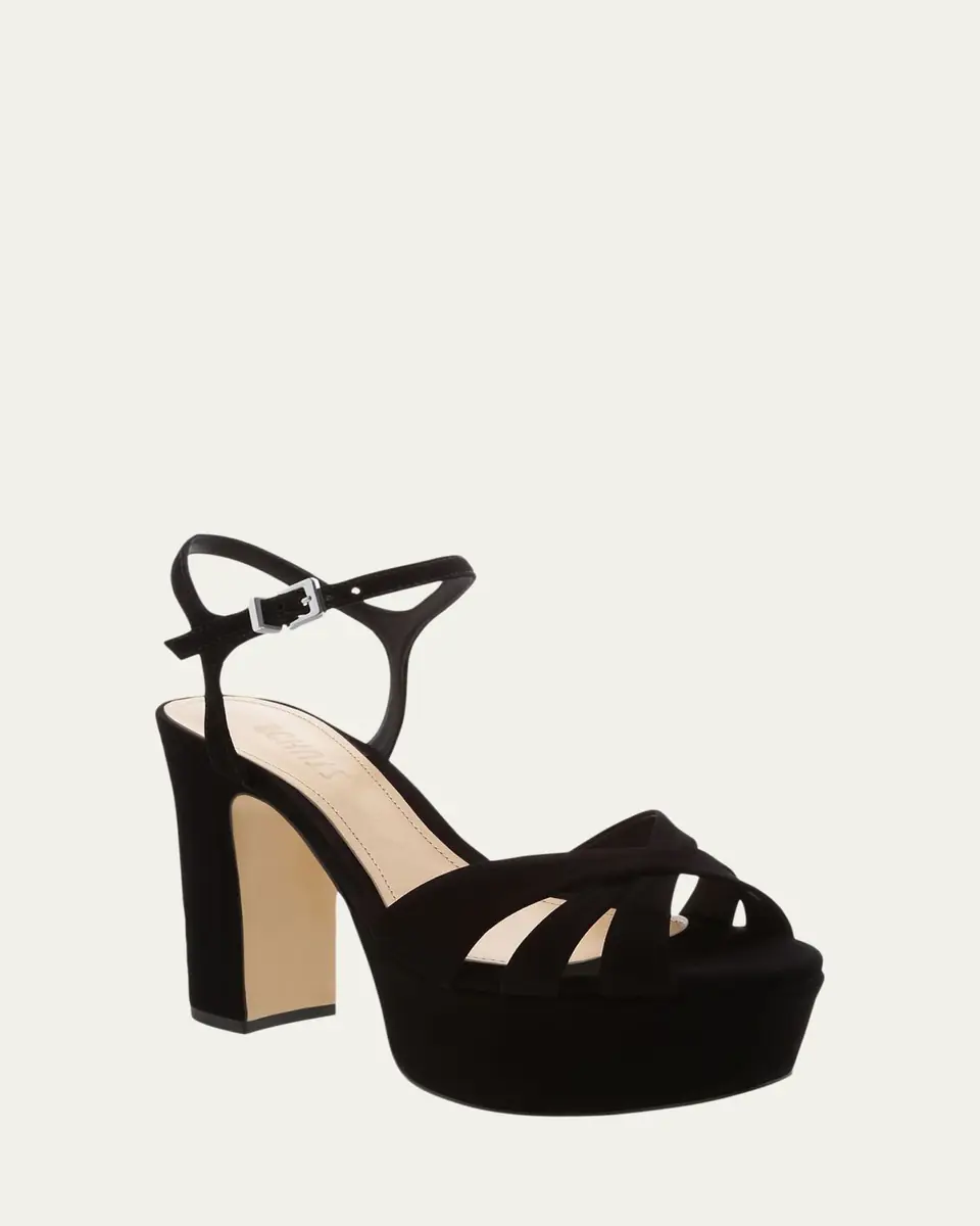 Schutz Keefa Nubuck Ankle-Strap Platform Sandals | Thumbnail 5