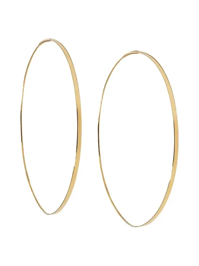 Flat Magic 14K Gold Hoop Earrings