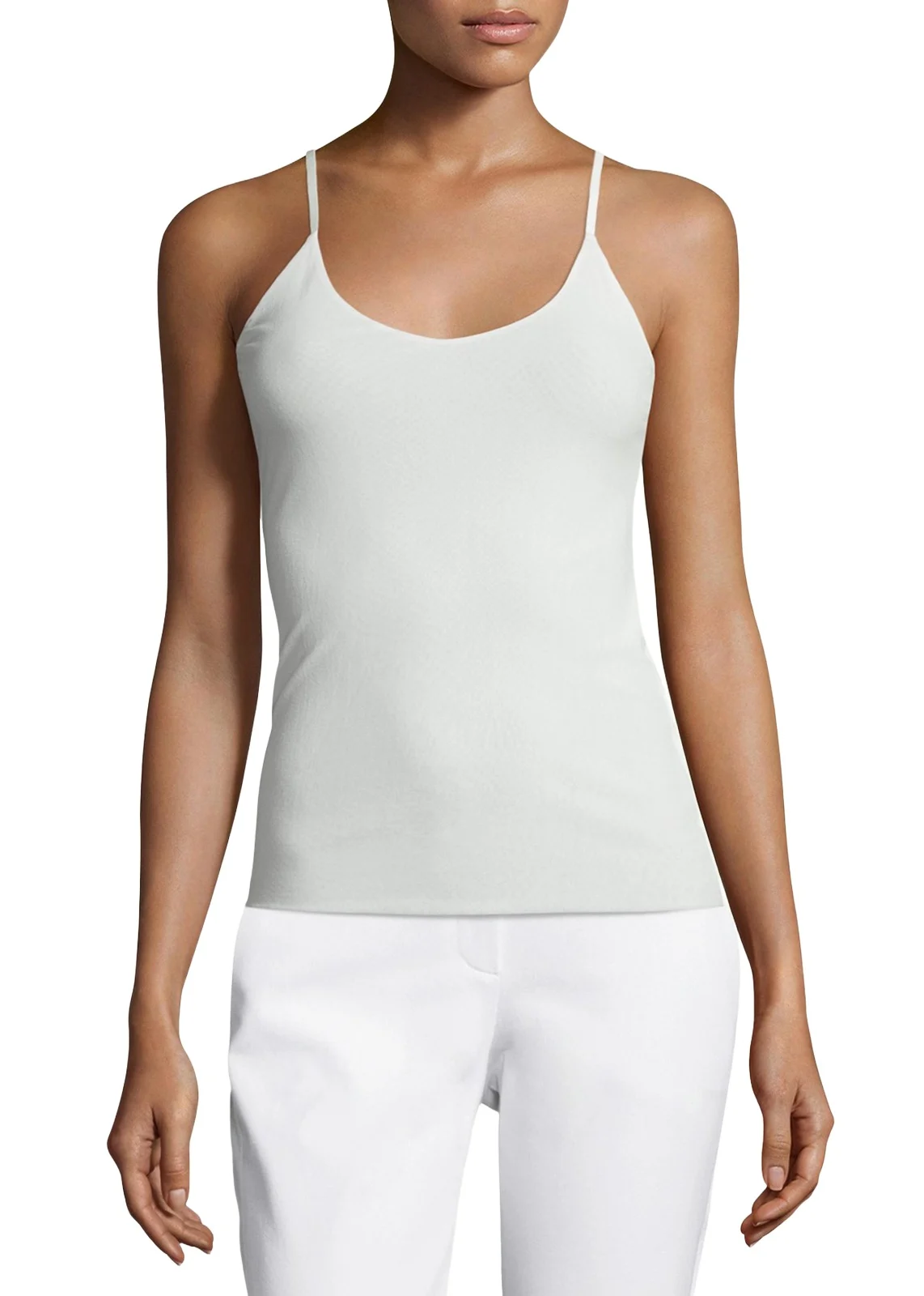 Lafayette 148 New York Mesh Jersey V-Neck Tank