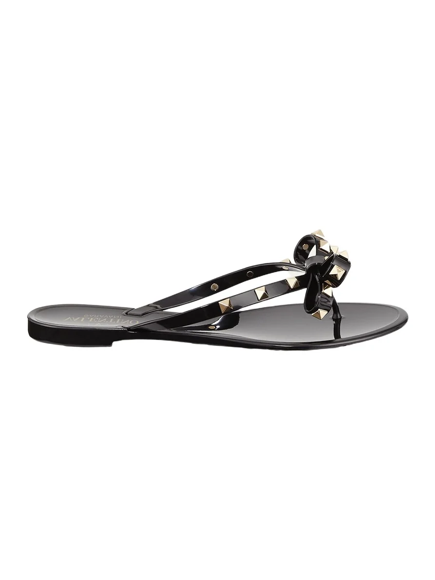 Rockstud PVC Flat Thong Sandals