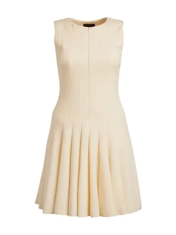 Sleeveless Zip-Front Seamed A-Line Dress Sleeveless Zip-Front Seamed A-Line Dress