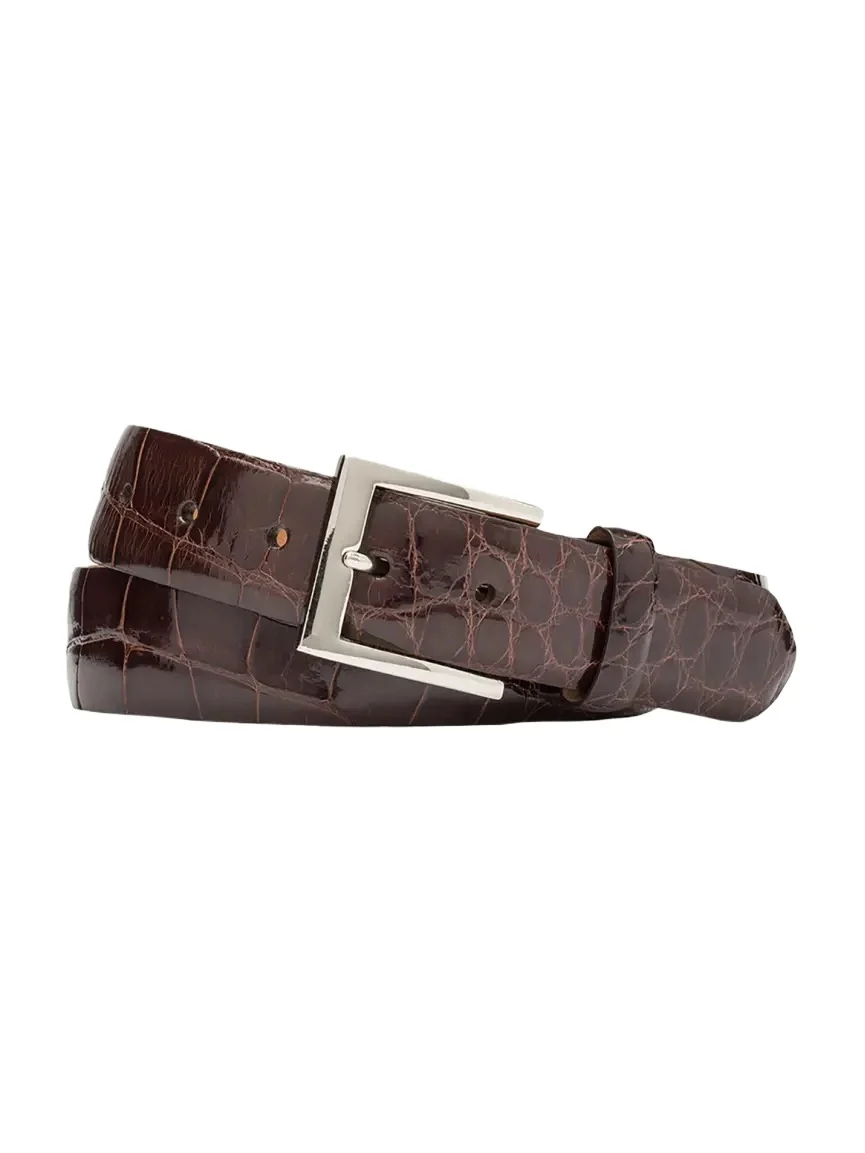 W. Kleinberg Glazed Alligator Belt