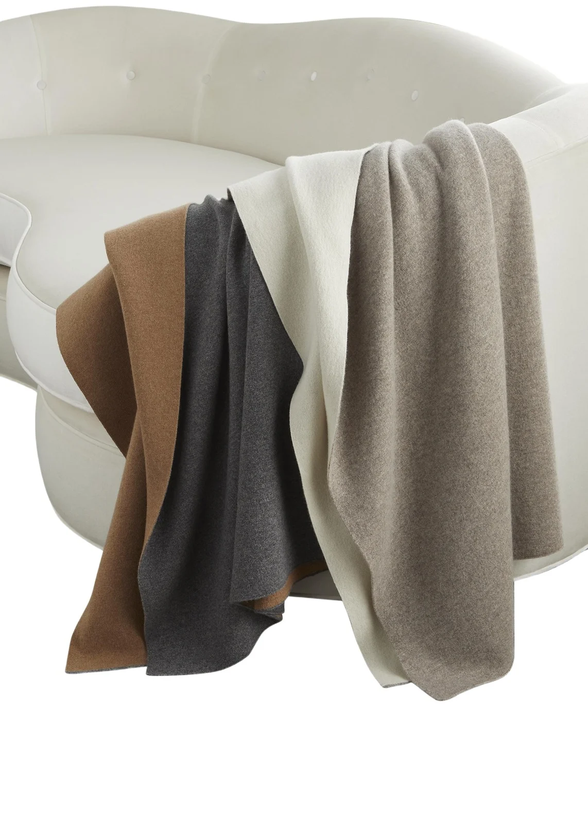Sofia Cashmere Double-Face Cashmere Throw